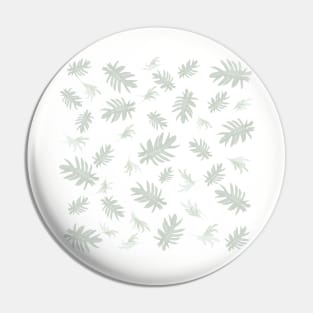 Autumn fall tropical palm leaves pattern gray on white Pin