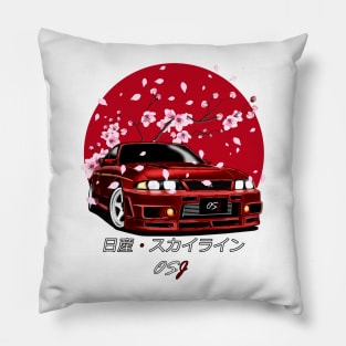 R33 Red SunRise Edition Pillow