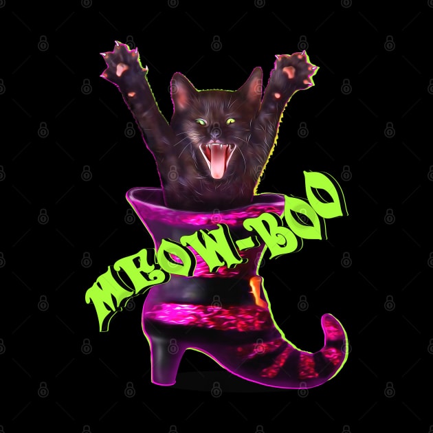 Cute Boo Cat Halloween puss in boot by SafSafStore