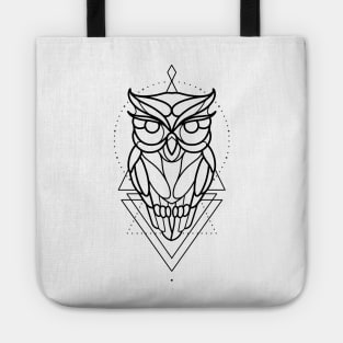 Linework owl design Tote