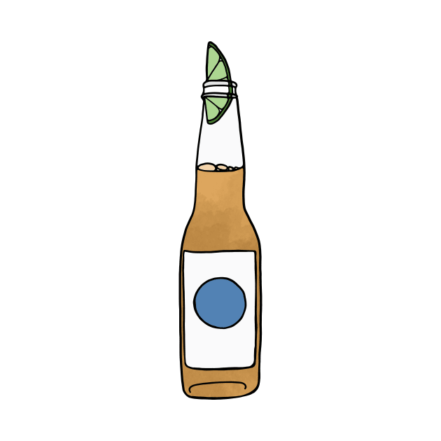 Watercolor Beer Bottle by murialbezanson