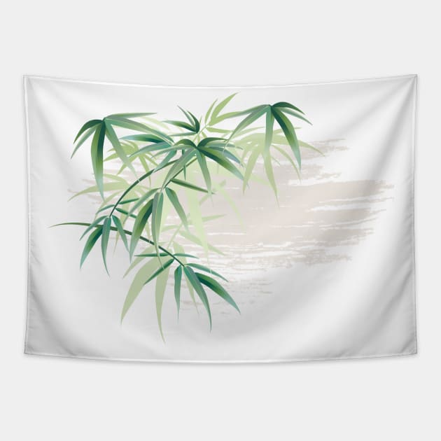 Palm Leaf Splash Tapestry by SWON Design