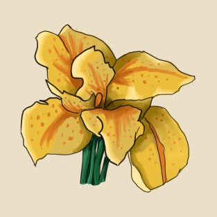 Yellow Iris Flower T-Shirt