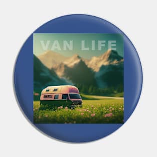 Van Life Camper RV Outdoors in Nature Pin