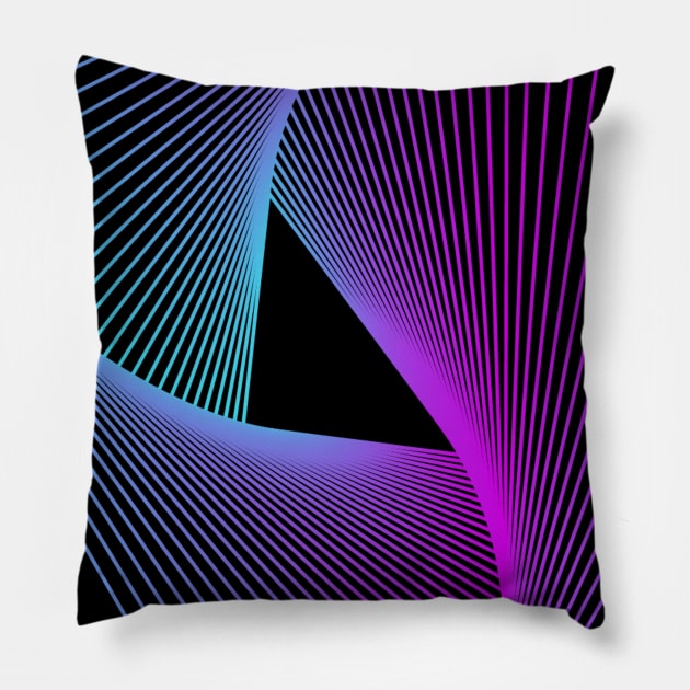 Geometric Abstract, Shapes, Artwork, Creative Design, Triangle Design Pillow by Utopia Shop