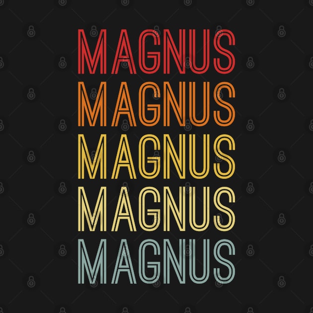 Magnus Name Vintage Retro Pattern by CoolDesignsDz