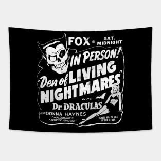 Den of Living Nightmares spook show Tapestry