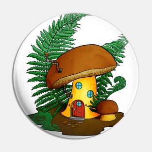 Mushroom House Pin