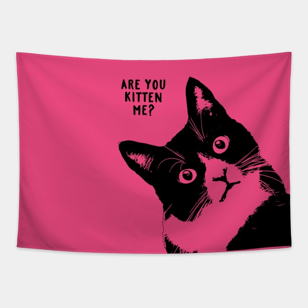 are you kitten me? Tapestry by ohnoballoons