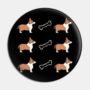 Pembroke Welsh Corgi Dog Breed Pattern Pin