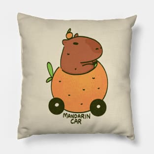 Capybara in a Mandarin Car Pillow