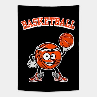 Retro Basketball Mascot Tapestry