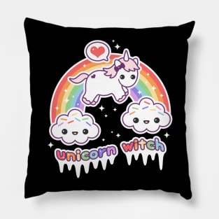 Kawaii Unicorn Witch Pillow