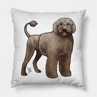 Dog - Portuguese Water Dog - Brown Lion Cut Pillow