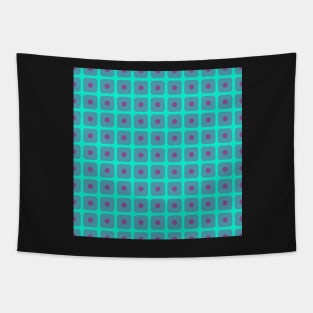 Purple and Turquoise Pattern Tapestry