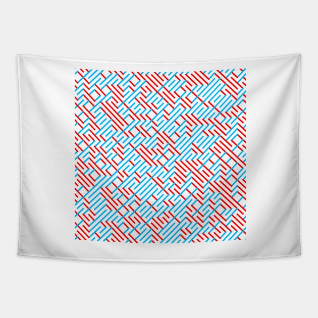 Impossible Blue/Green Maze Tapestry by brutalworld