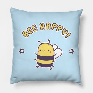 Cute Bee Happy Pun Pillow