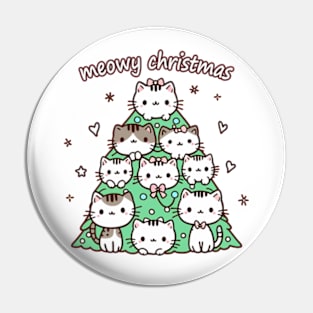 Christmas tree with kittens - meowy christmas Pin