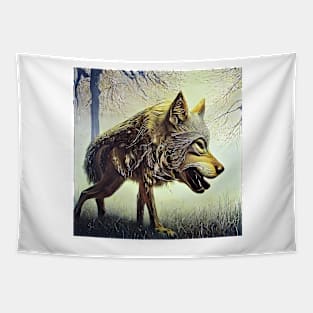 dangerous wolf Tapestry