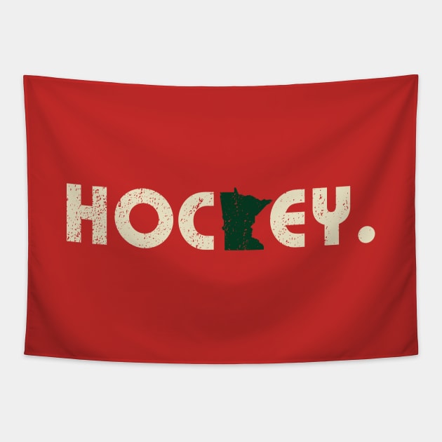 MN Hockey Tapestry by mjheubach