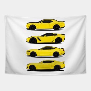 AMERICAN MUSCLE YELLOW Tapestry