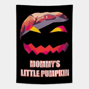 Fasbytes retro color Halloween ‘Mommy’s little pumpkin’ Tapestry