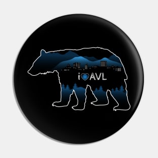 I Love AVL - Black Bear Cityscape - BlackBG 25 Pin