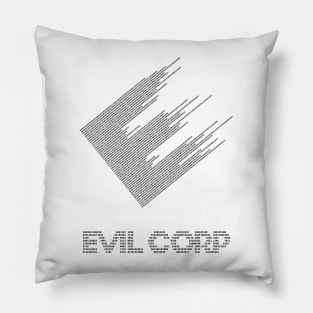 E corp (mr. Robot) Black Font Pillow