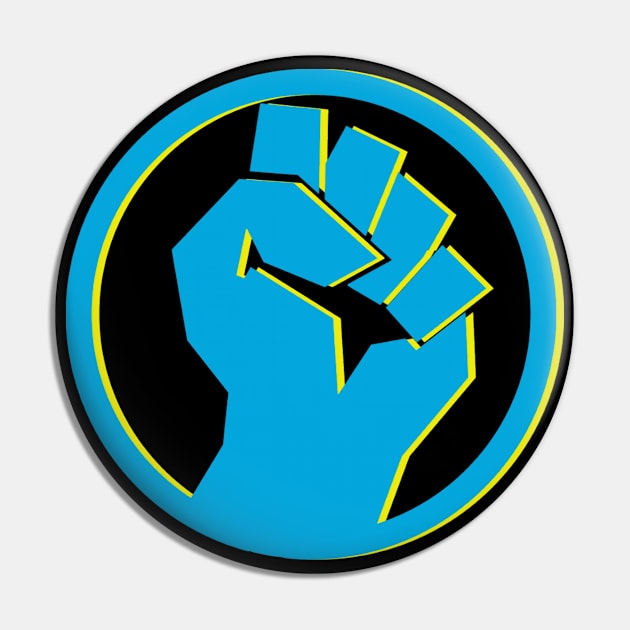 Ukraine Power Fist Pin by skittlemypony