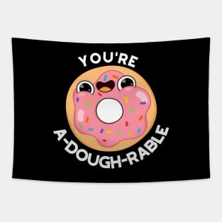 A-dough-rable Cute Funny Donut Pun Tapestry