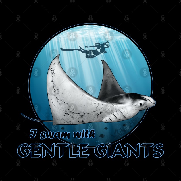 I swam with gentle giants by NicGrayTees