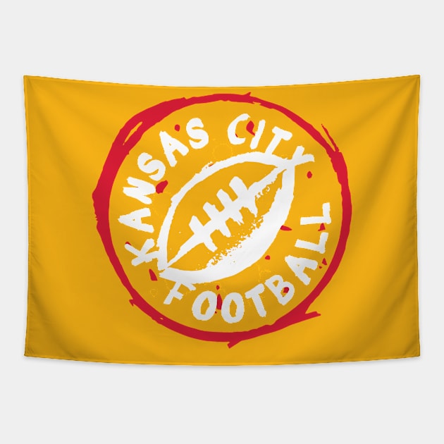 Kansas City Football 02 Tapestry by Very Simple Graph