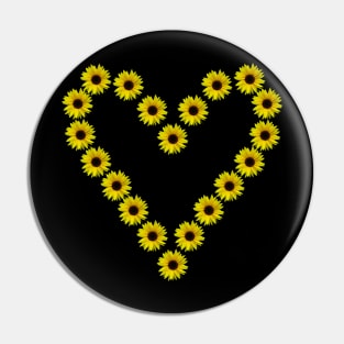 sunflower heart, sunflower, sunflowers, flowers, Pin