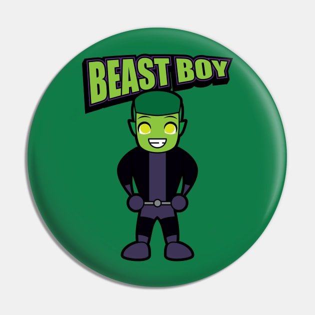 Tooniefied Beast Boy Pin by Tooniefied