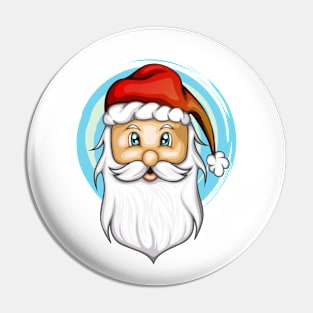 Colorful cartoon santa claus Pin