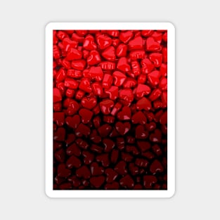 Valentine Red Candy Heart Print Magnet