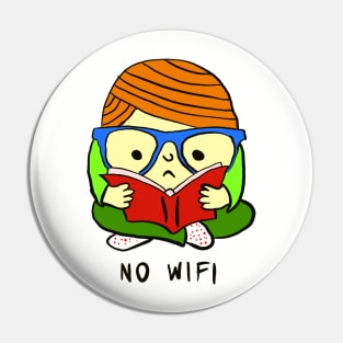 No WiFi, Read A Book Pin