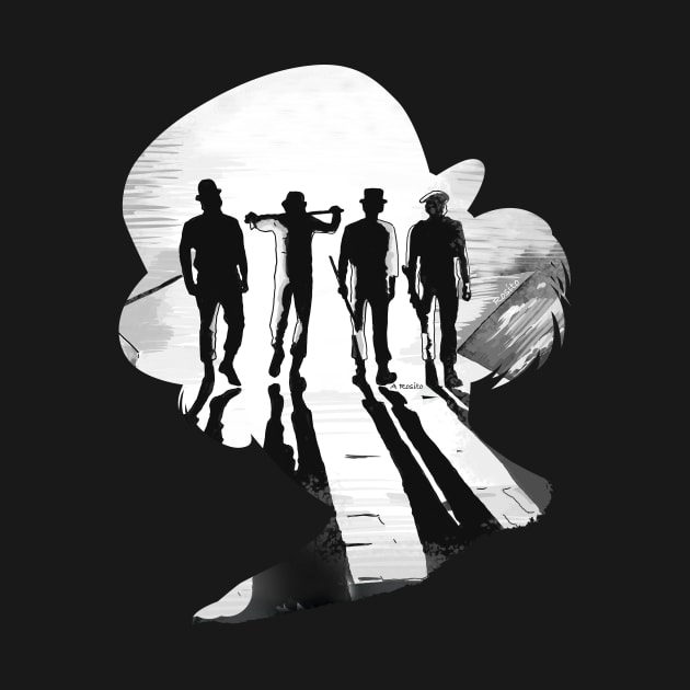 Clockwork Orange Illustration Silhouette by burrotees