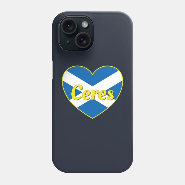 Ceres Scotland UK Scotland Flag Heart Phone Case by DPattonPD