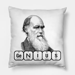 GENIUS Charles Darwin Pillow