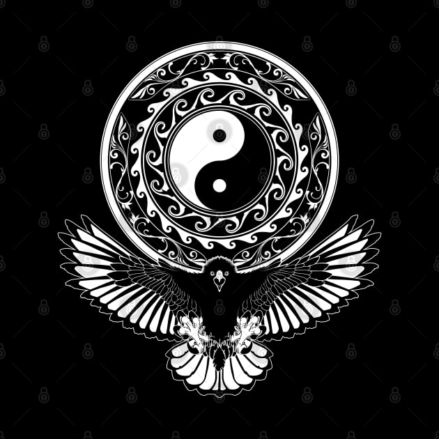 Yin Yang Eagle by NicGrayTees