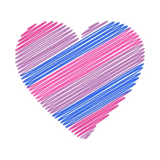 Bisexual flag heart T-Shirt