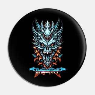 Dragonforce Dragon Skull Head Pin