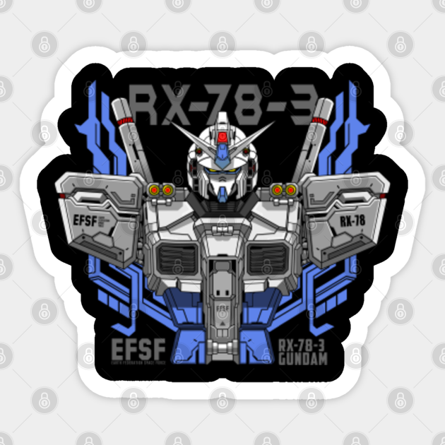 Gundam Rx 78 3 Gundam Sticker Teepublic Gundam Rx 78 3 Gundam Sticker Teepublic