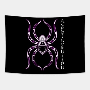 Asabikeshiinh (spider) Demisexual Pride Tapestry