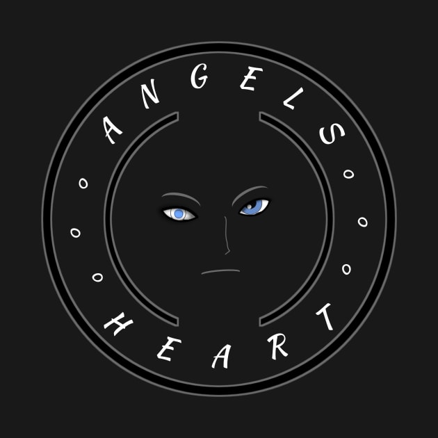 Black T-shirt. Heart angels by Thanksgiving Shop 