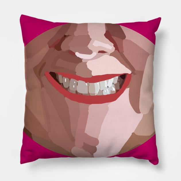 Happy Face Pillow by ellenhenryart