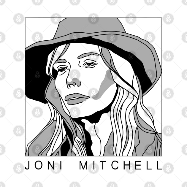 Joni Mitchell •• Minimal Style Fan Art Design by unknown_pleasures