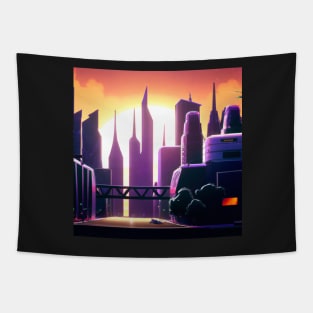 Sunrise in the city Tapestry