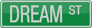 Dream Street Road Sign Magnet